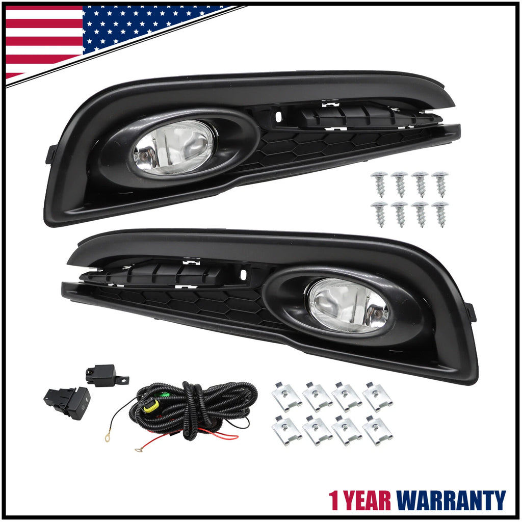 Clear Fog Lights Lamp Pair for Honda Civic Sedan (2013–2015)