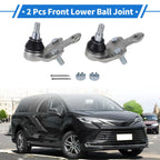 2X Front Lower Ball Joints for Toyota Sienna (2010–2016) No. 4333049165