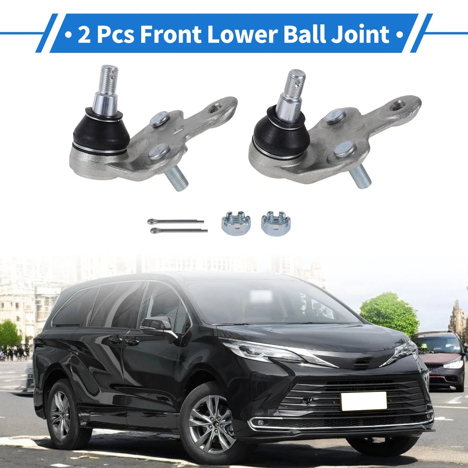 2X Front Lower Ball Joints for Toyota Sienna (2010–2016) No. 4333049165