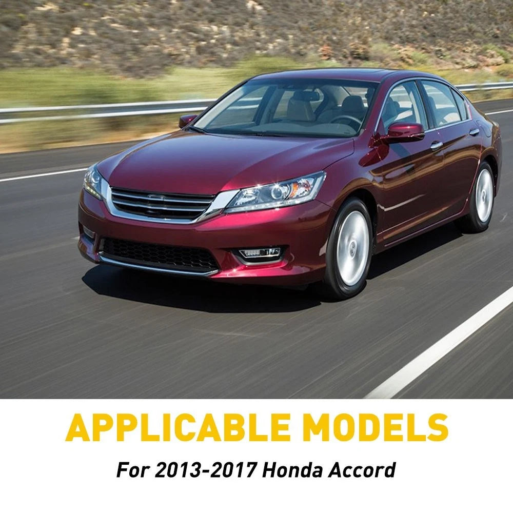 6pc Black Pillar Posts for Honda Accord (2013–2017) Door Trim Window Cover
