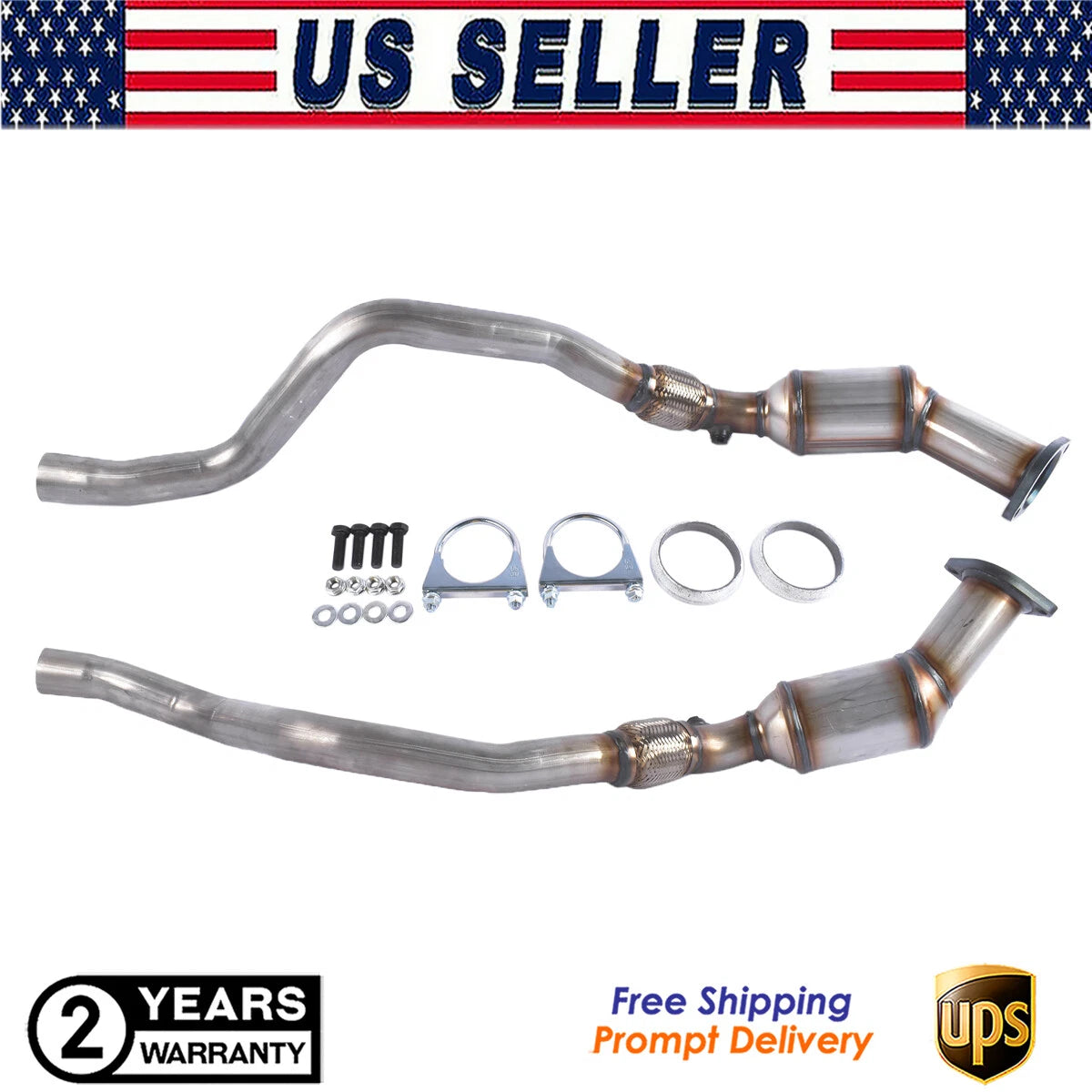 2X Catalytic Converters for Chrysler 300, Magnum, Charger (2005–2007)