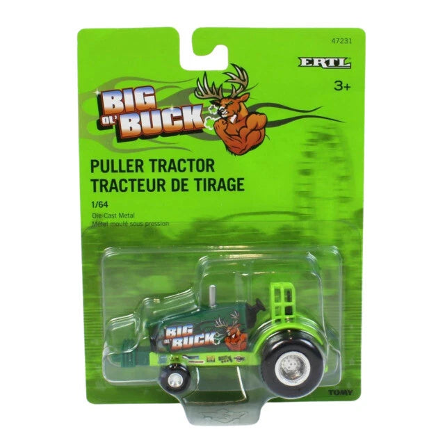 1/64 Big Buck Die-Cast Pulling Tractor for Green and Yellow (47231)