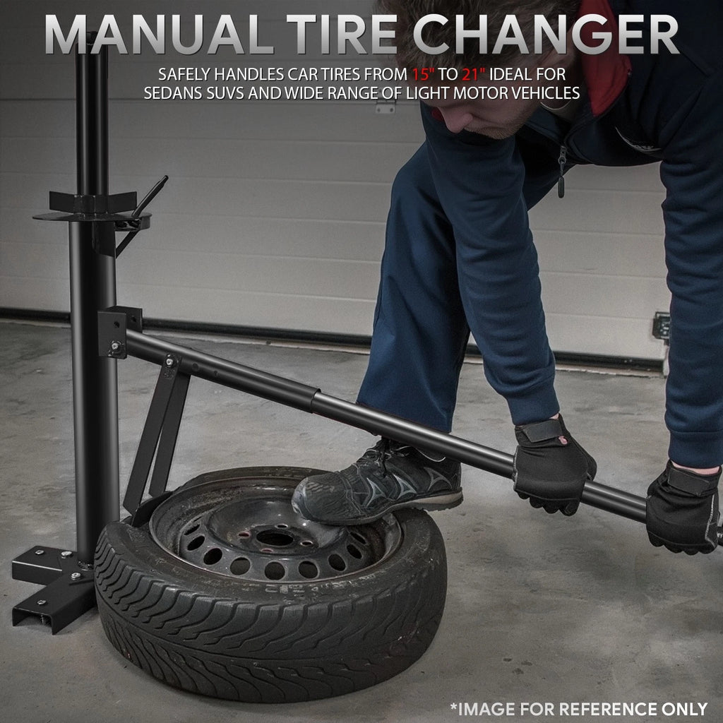 Portable Manual Tire Changer for Sedans SUVs (15"-21" Tires)