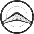 15 Inch Retro Steering Wheel with Horn Button Replacement for 1958 Chevy Impala