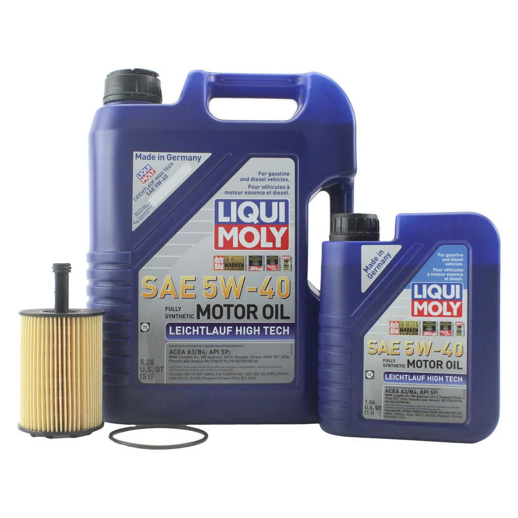 6L Liqui Moly Leichtlauf High Tech 5W-40 Oil Change Kit for Audi 2.0/2.8L (2000–2023)