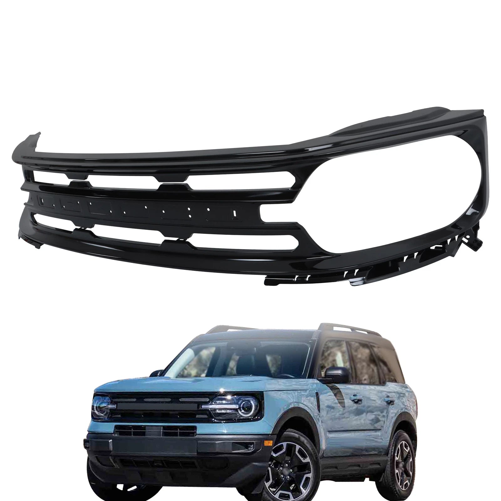 Front Bumper Center Grille for Ford Bronco (2021–2023) M1PB-8200-CF