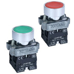 Set of 2 Waterproof Push Button Switches SPDT 10 Amp Red Green