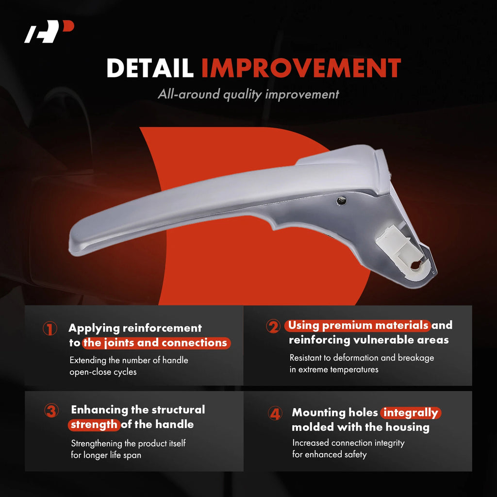 Right Silver Chrome Interior Door Handle for Jeep Liberty (2008-2012)