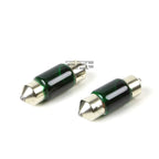 2X NRG 31MM 3175 6428 Green Interior Dome/License Plate Light Bulb