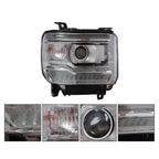 Clear LED DRL Headlights for GMC Sierra 1500 2500 3500 (2014–2018)
