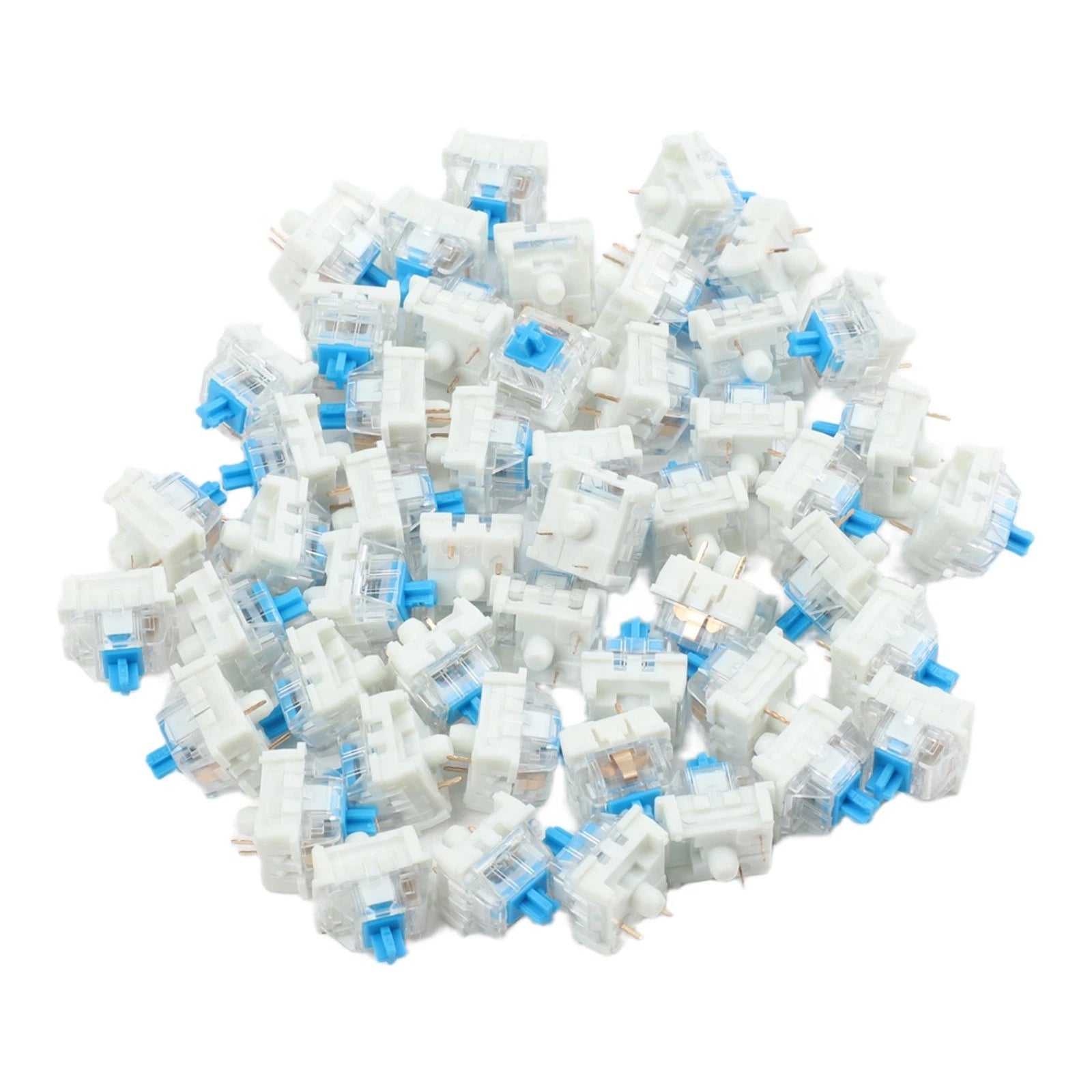 Pack of 50 Blue 3 Pin Mechanical Keyboard Switches for LED Keyboards