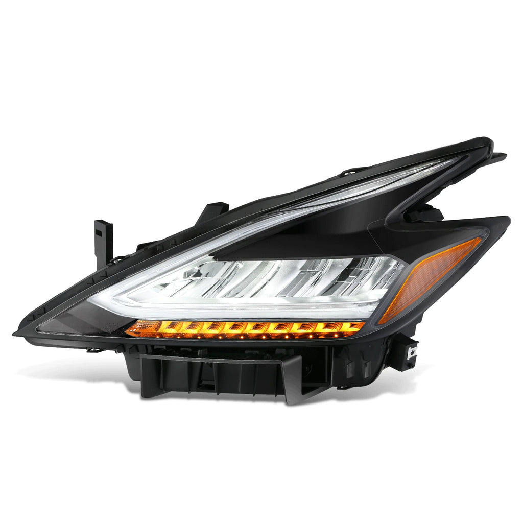 LED Headlight Assembly for Nissan Murano (2019–2021) - Left Side, Black Amber