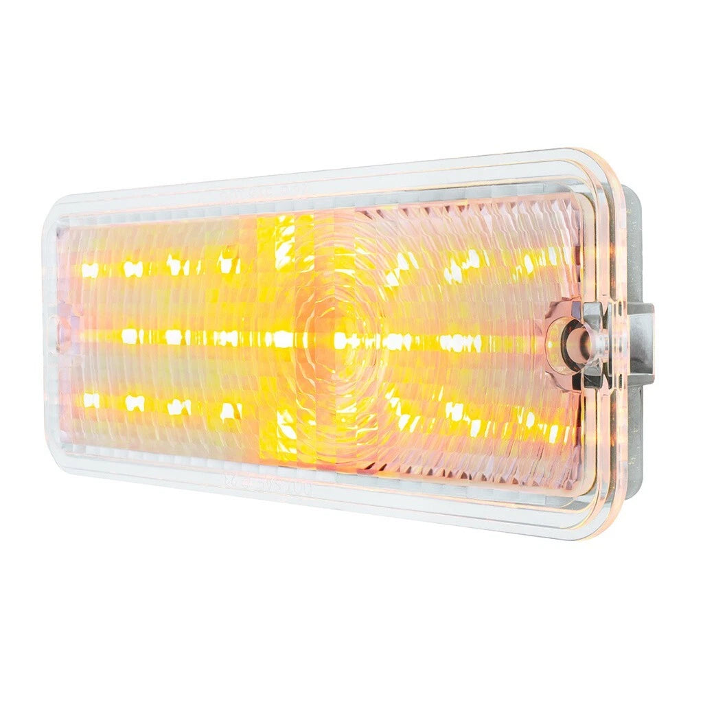 Pair Amber LED Parking Lights with Clear Lens for Ford Pickup (1973–1977)