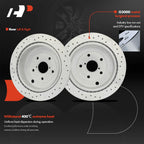 Rear Drilled Brake Rotor & Ceramic Pad for Subaru Tribeca (2006–2014)