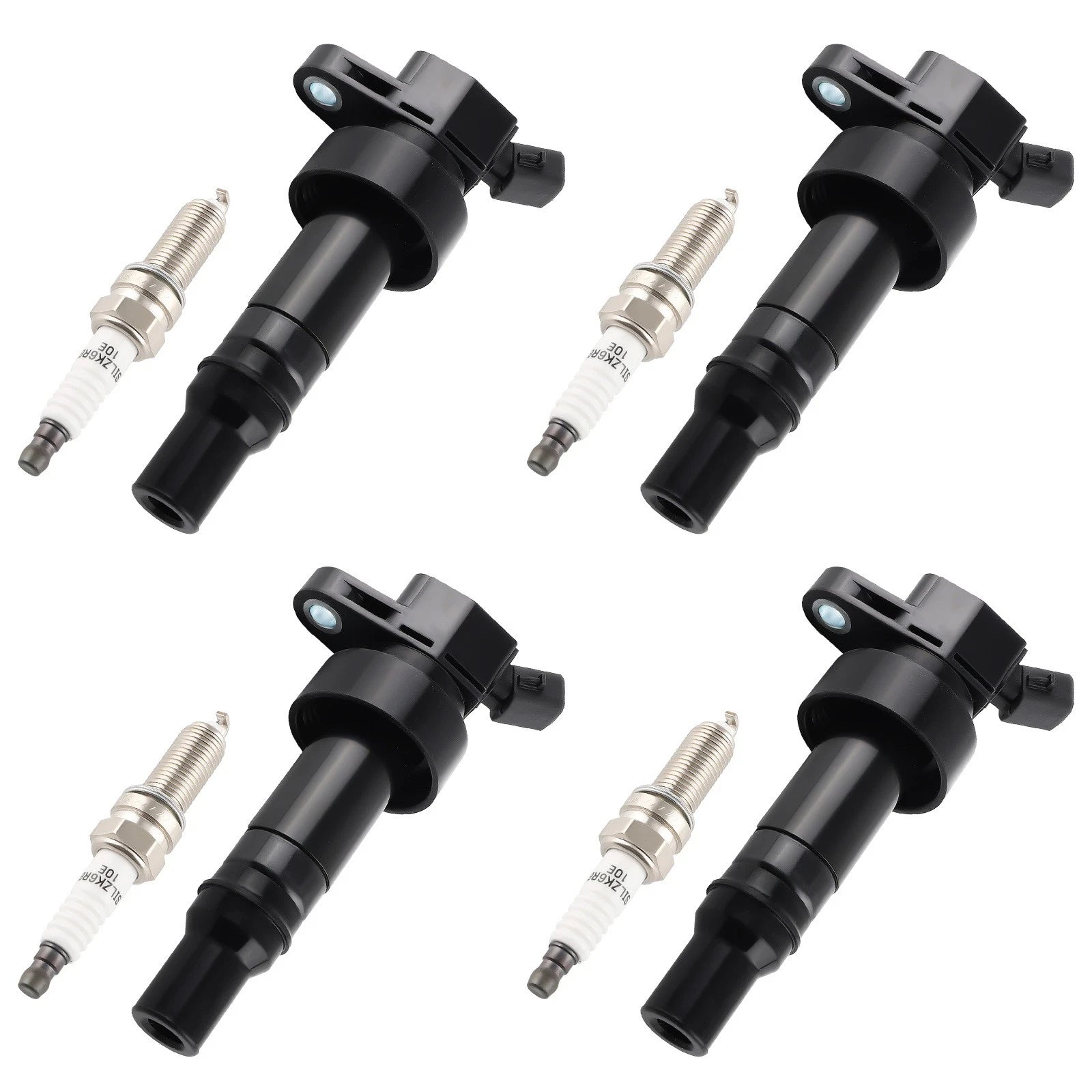4X Ignition Coils & 4X Iridium Spark Plugs for Hyundai Accent Veloster (2011–2019)