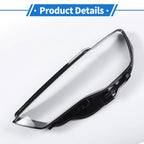1 Pc Headlight Lens Cover for Audi A3 (2013–2015) Black