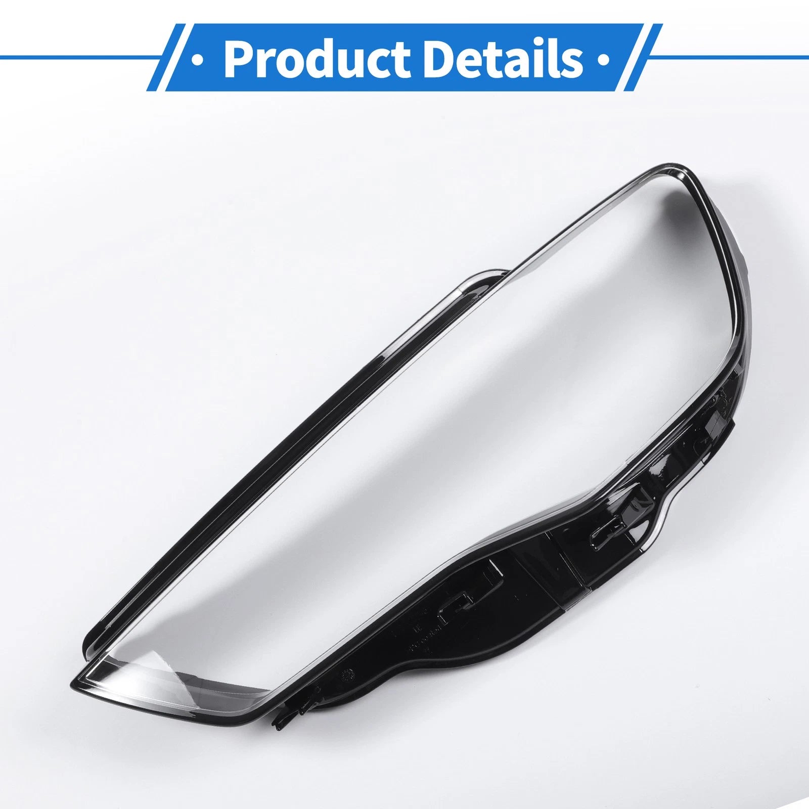 1 Pc Headlight Lens Cover for Audi A3 (2013–2015) Black