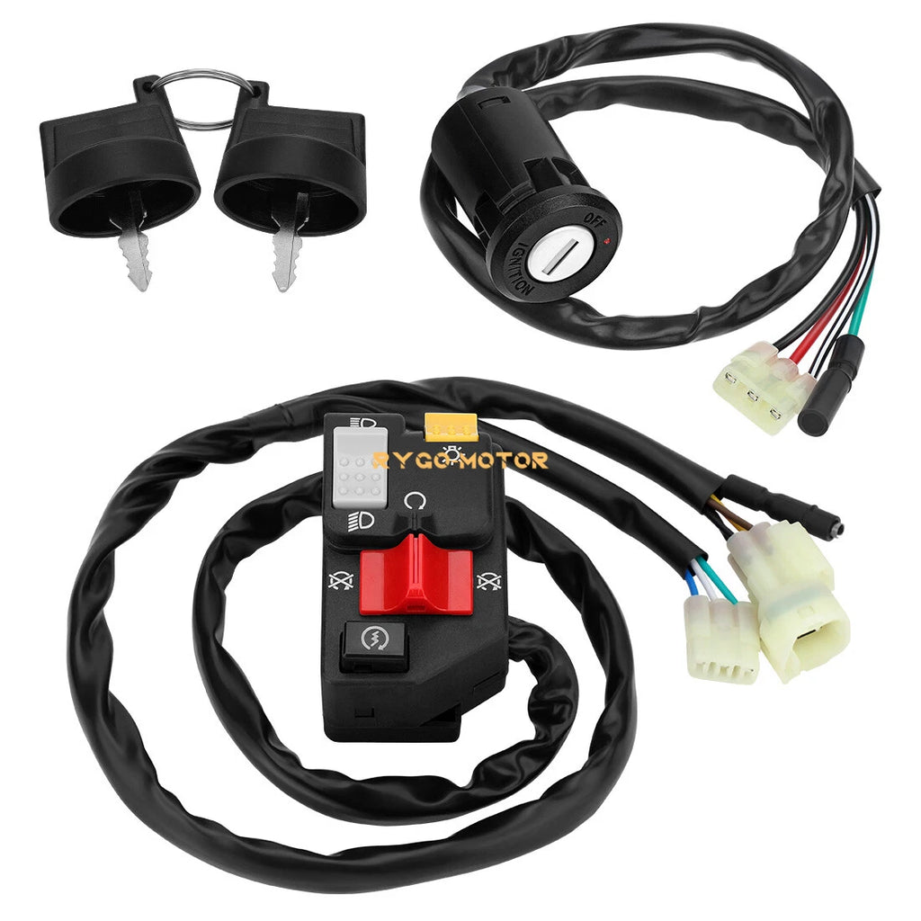 Left Handlebar Switch & Key Switch Kit for Honda Sportrax 250 TRX250EX (2006–2007)