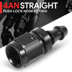 4AN to 1/4" Barb T6061 Straight Push Lock Hose End Fittings (Universal)