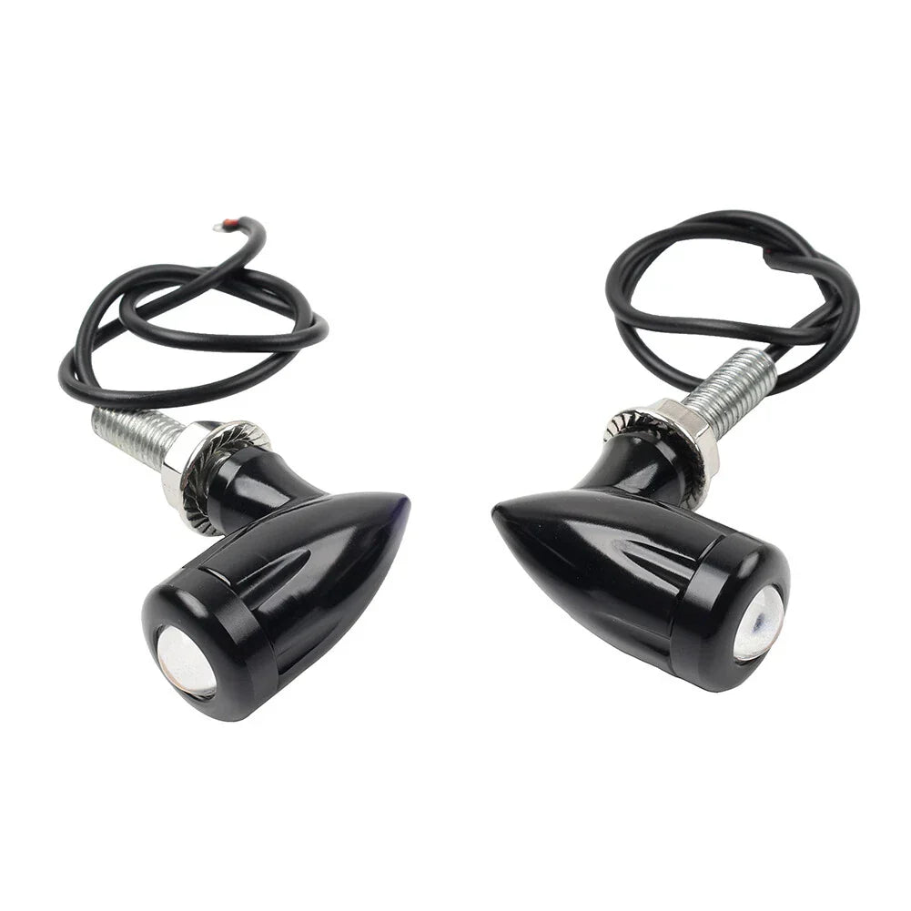 Mini Turn Signal Light Blinker Black for Harley Bobber Cafe Racer