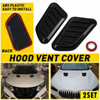 4X Air Hood Intake Flow Scoop Vent for Universal Black Car (All Years)