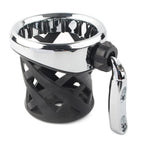Handlebar Cup Holder Drink w/Mesh Basket for Harley Dyna, Fatboy, Tour Glide