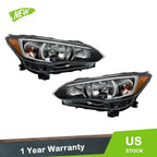Set of 2 Headlight Assemblies for Subaru Impreza/Crosstrek (2017–2018) Chrome