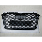 Honeycomb Mesh Grille for Audi A4/S4 B9 (2017–2018) Black Quattro Style