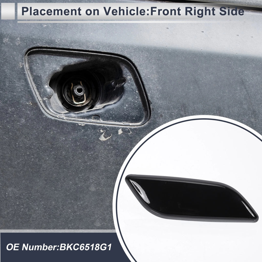 Bumper Headlight Washer Nozzle Cover Cap for Mazda 3 (2004–2013) Black