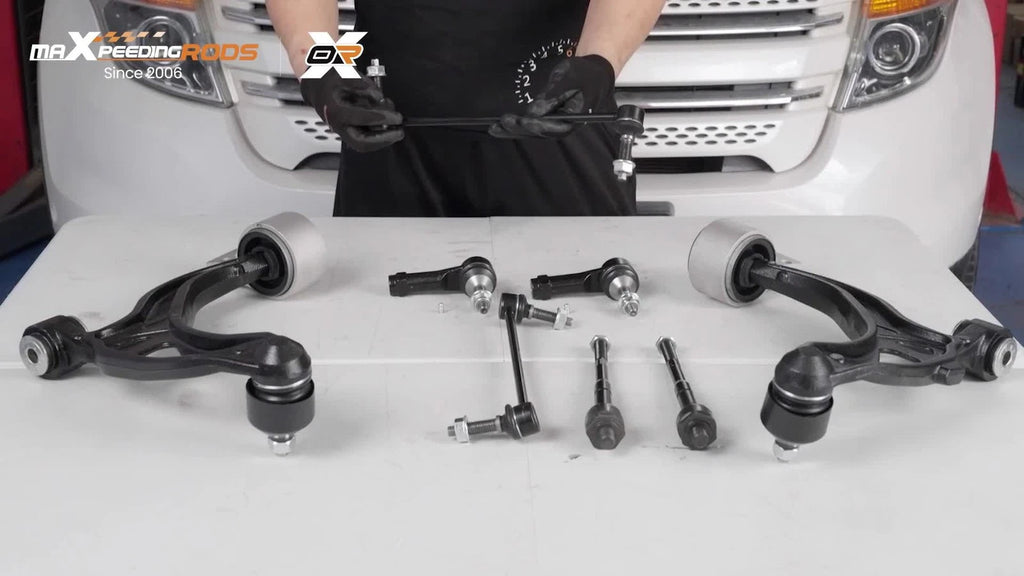 8x Suspension Front Lower Control Arms Tie Rods Sway Bar for Ford Explorer (2011–2019)