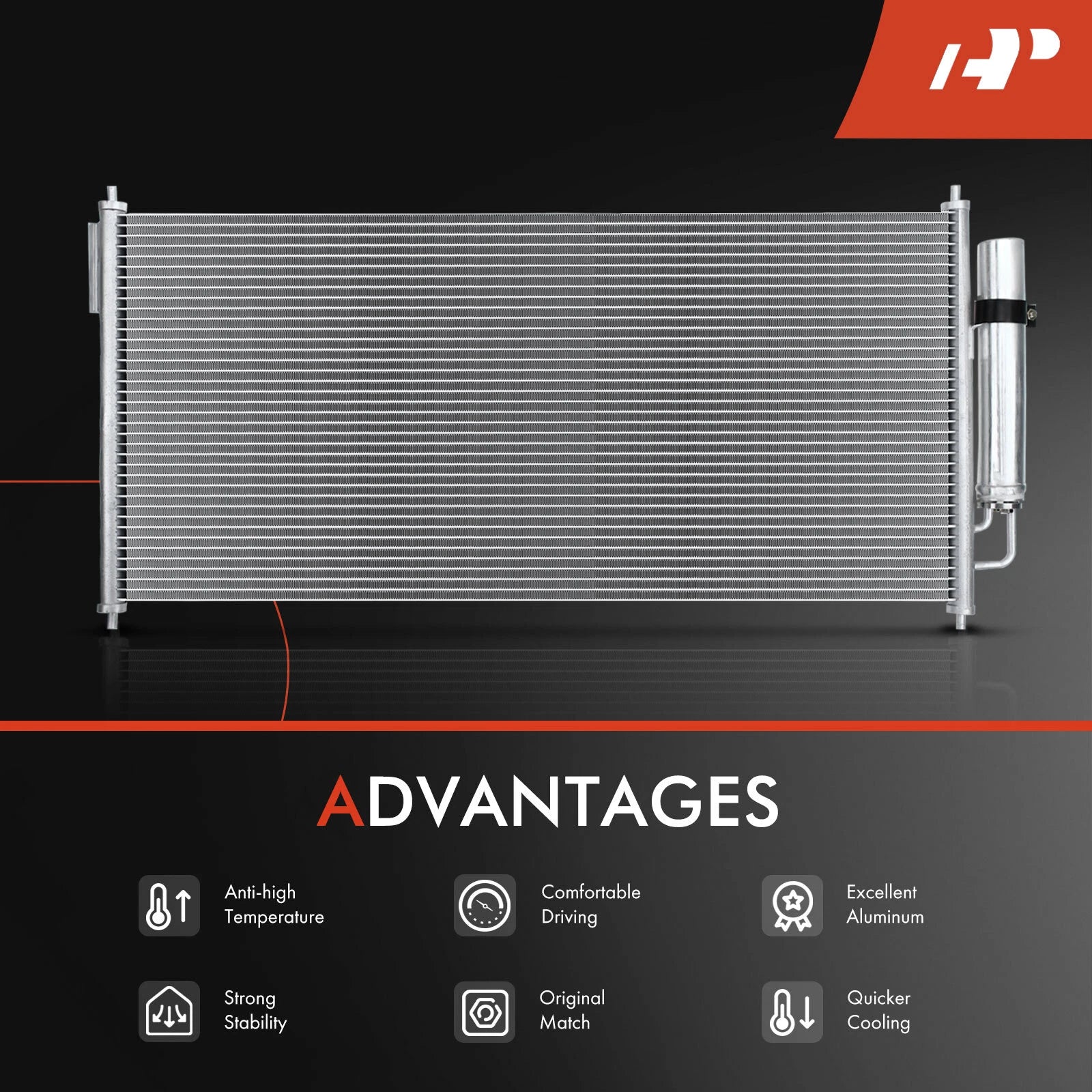 A/C Condenser with Receiver Drier for Nissan Altima Maxima (2002-2006)