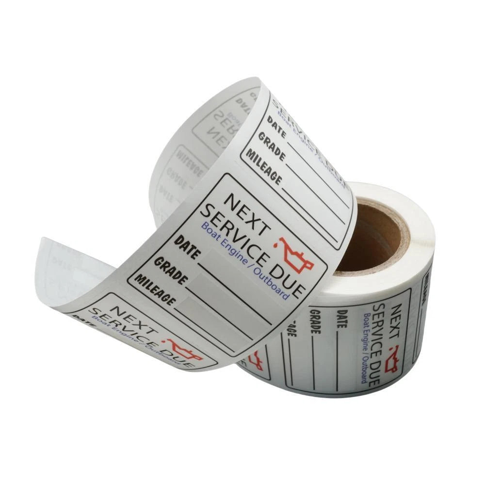 2X Oil Change Reminder Stickers for Universal Use (Clear Decals)