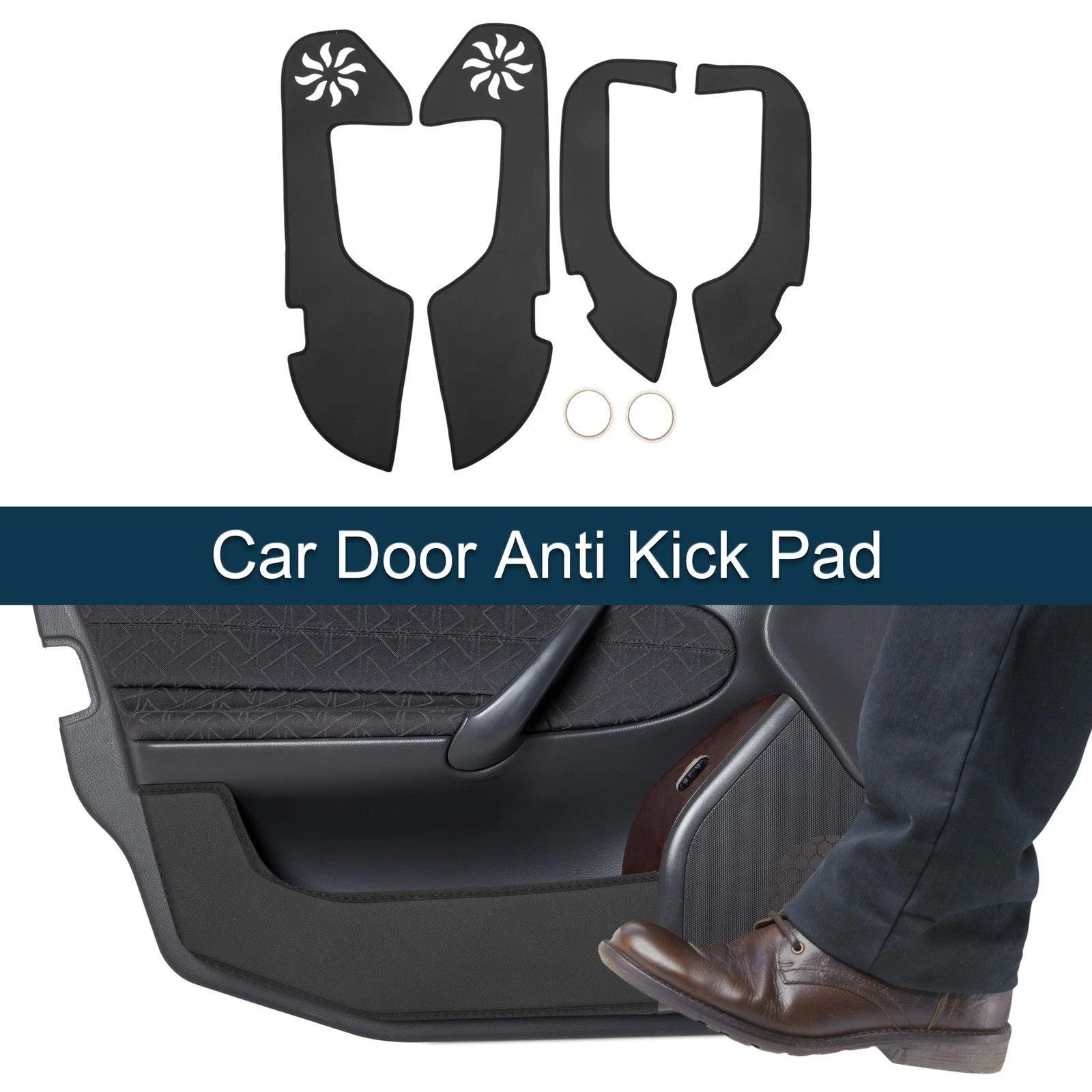 Set of 1 Car Door Anti Kick Pad Protector for Lexus ES (2013–2021) Black