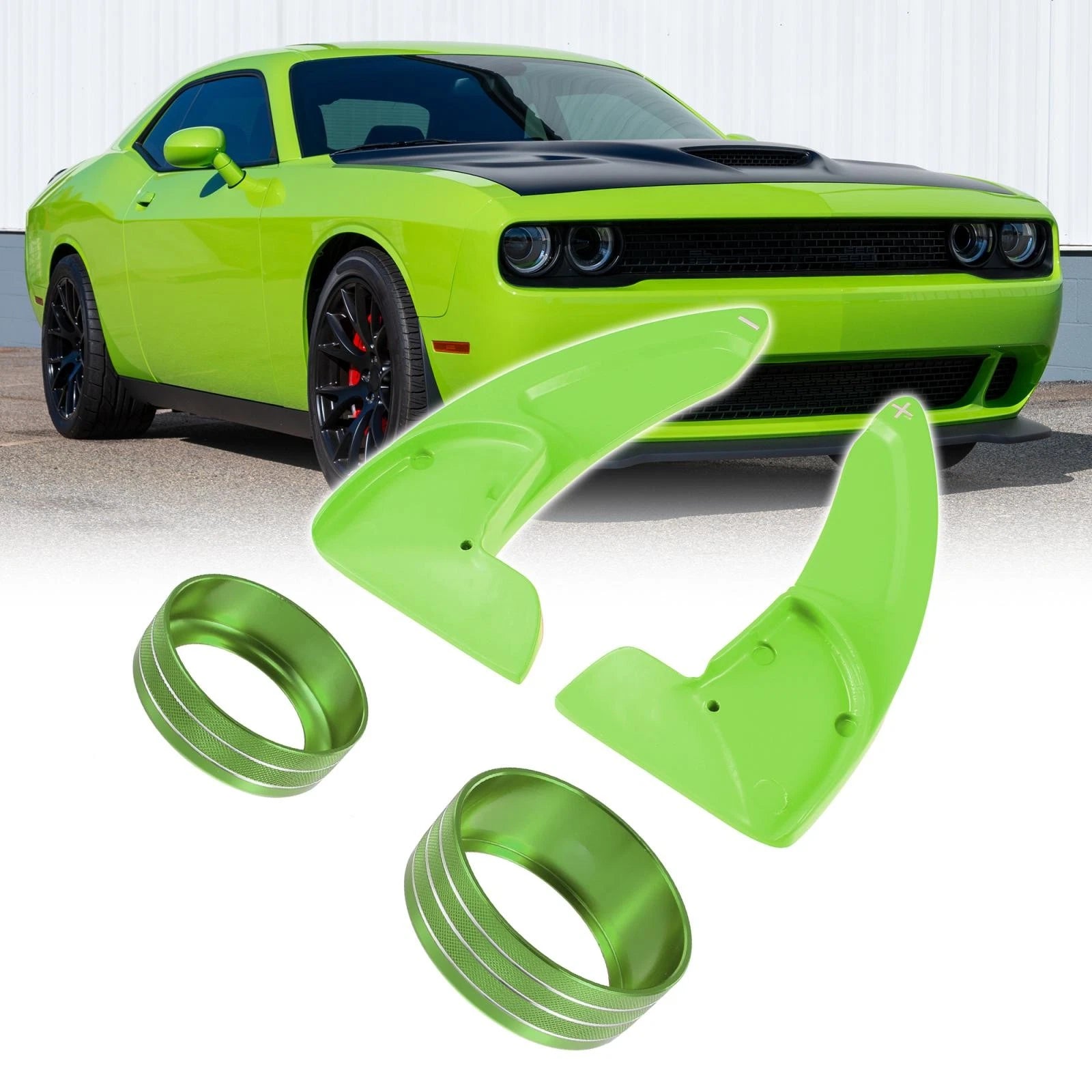 Steering Paddle Shifter & AC Volume Knob Cover Trim for Dodge Charger (2011–2023)