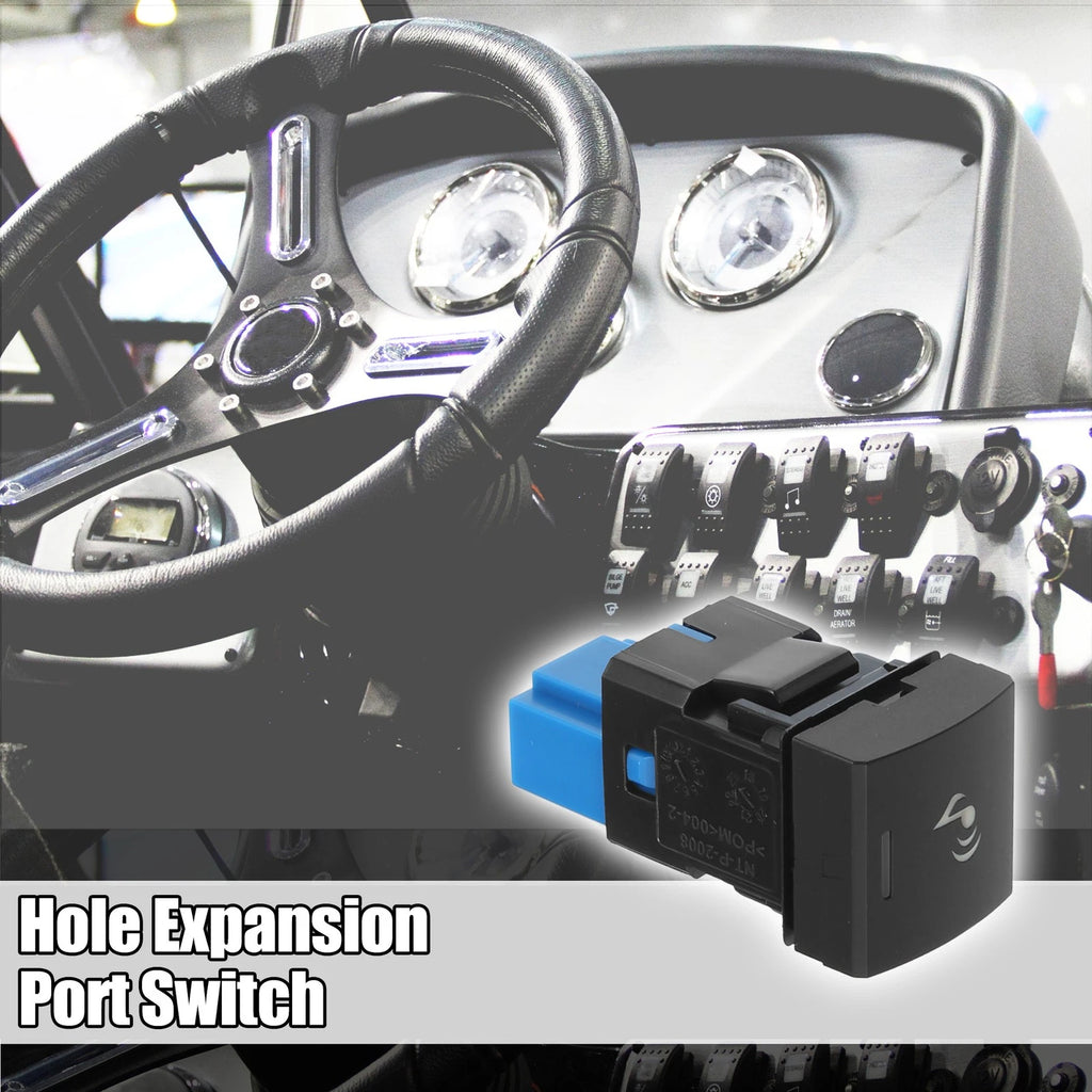 1 Pcs Hole Expansion Port Music Switch with Wire for Toyota Vehicles