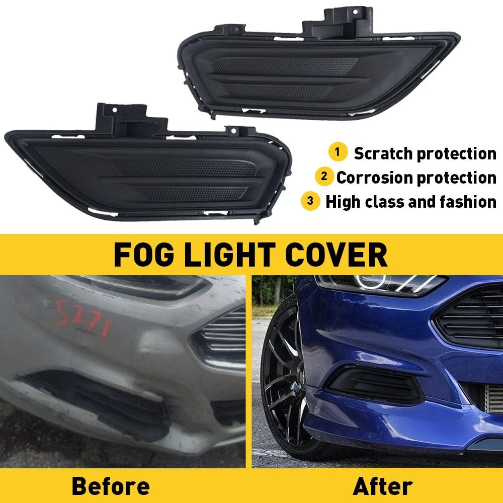 Set of 2 Fog Light Lamp Covers for Ford Fusion (2013–2016) FO10381 H