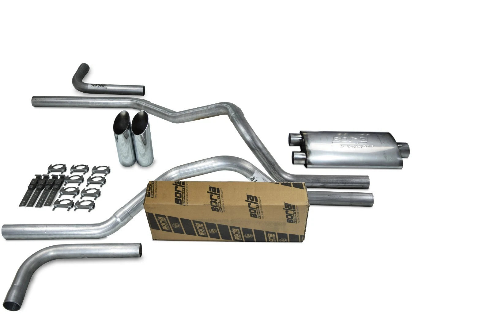 Dual Exhaust Kit for Chevy GMC 1500 (1996–1999) 2.5" Slash Tip