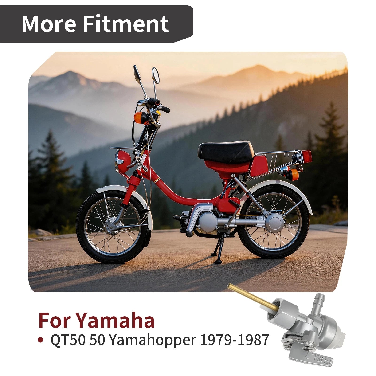 Fuel Petcock Valve Assembly for Yamaha QT50 QT 50 (1979–1987)