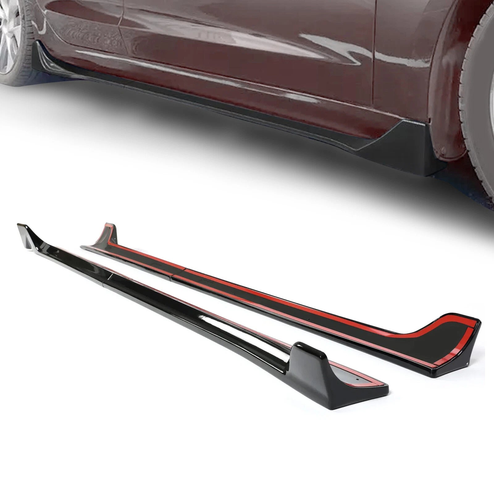 Side Skirts Extension Rocker Panels for Tesla Model 3 (2017–2023)