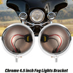 Set of 2 LED Fog Lights for Harley (2010–2023) - Chrome Housing