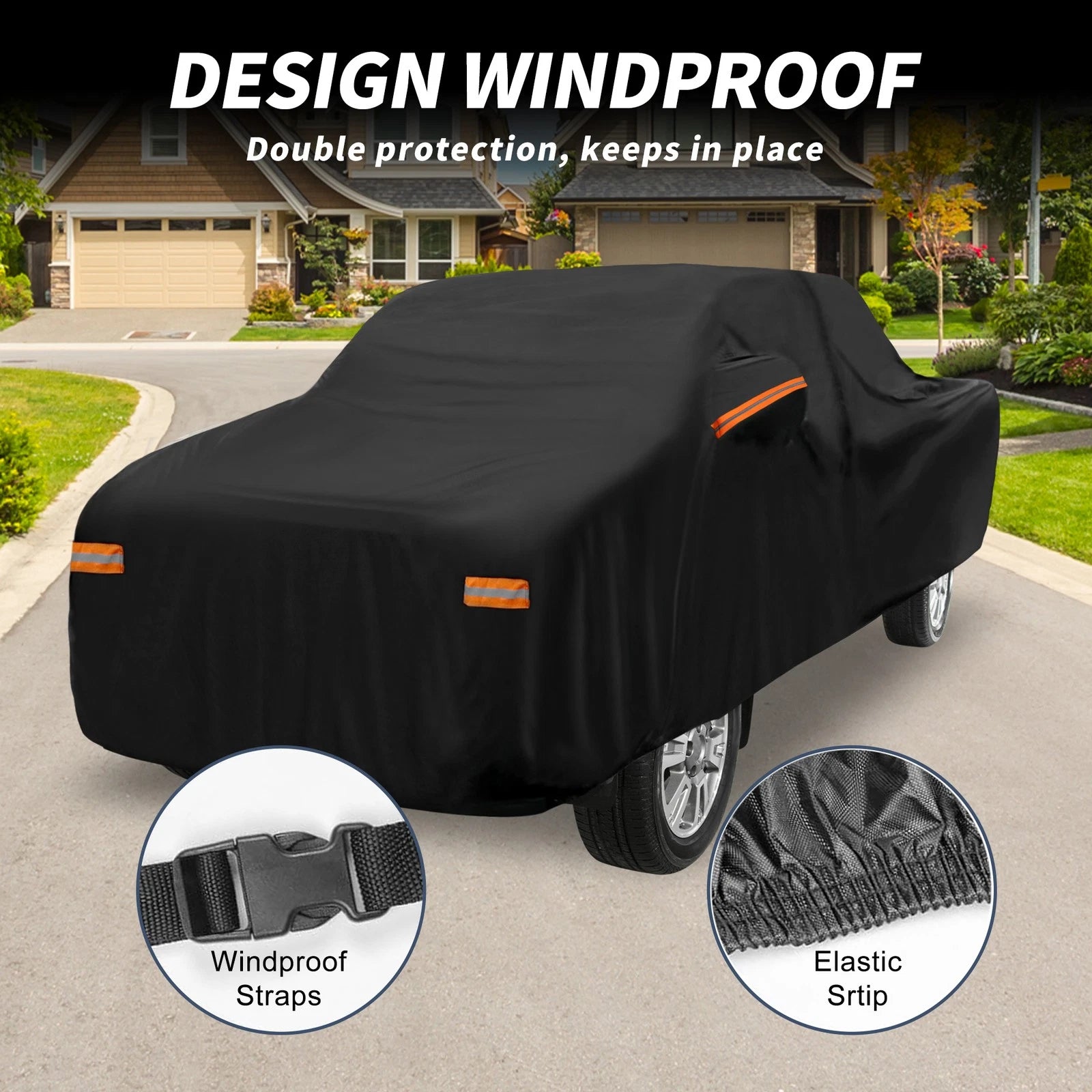 Waterproof Car Cover with Driver Door Zipper for Toyota Tacoma 