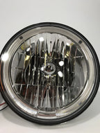 Premium 7 Inch Crystal Headlights Front Pair with Amber LED Halo for Pair (2011–2018)