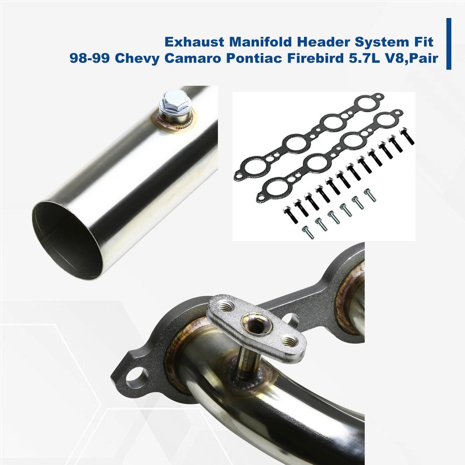 Exhaust Manifold Header for Chevy Camaro Pontiac Firebird (1998–1999) 5.7L V8