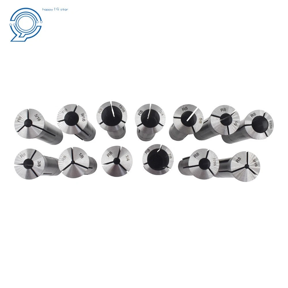 13 Pc R8 Collet Set for R8 Spindle (1/8" to 7/8")