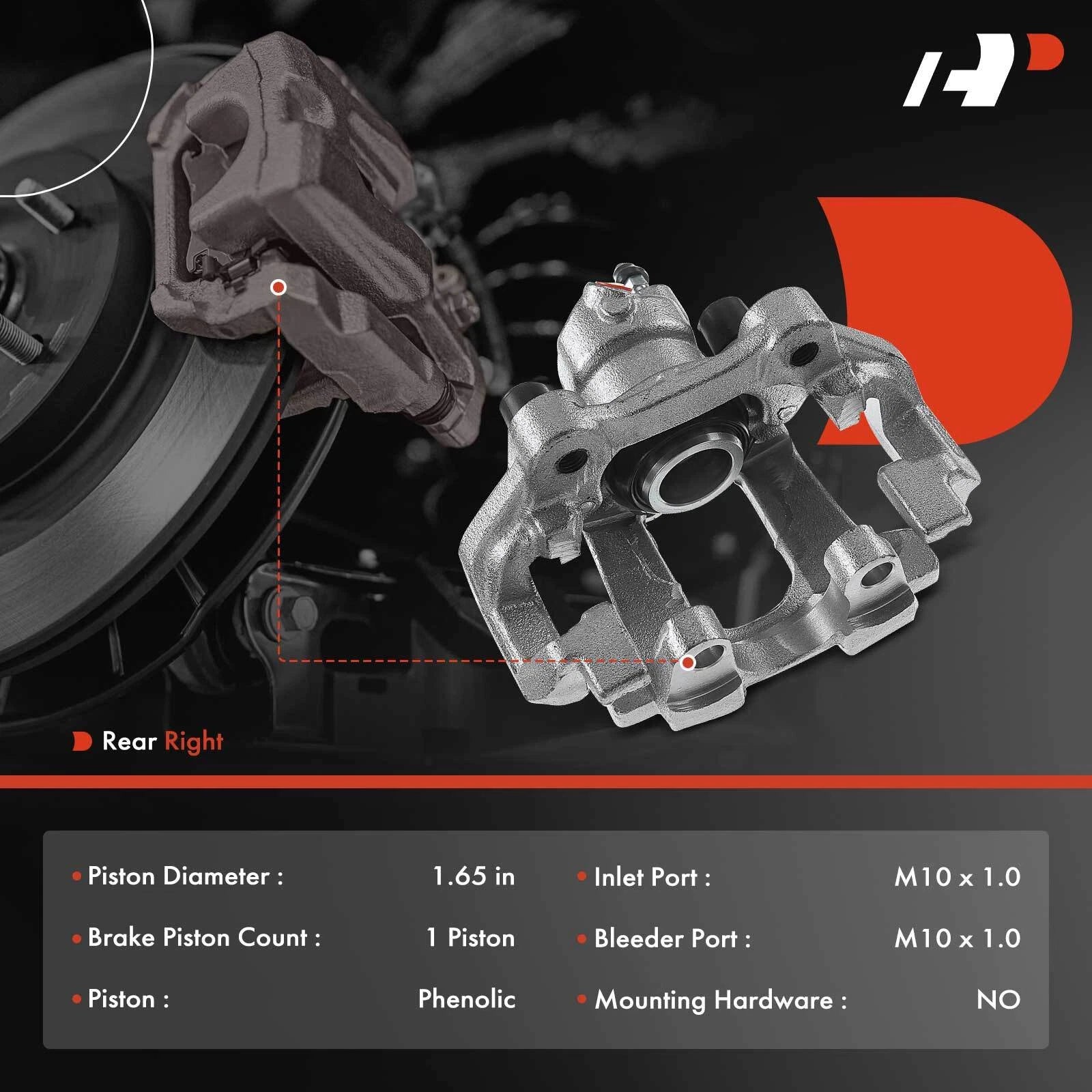 Rear Right Brake Caliper with Bracket for Mercedes GL320 GL350 ML320 (2007–2009)