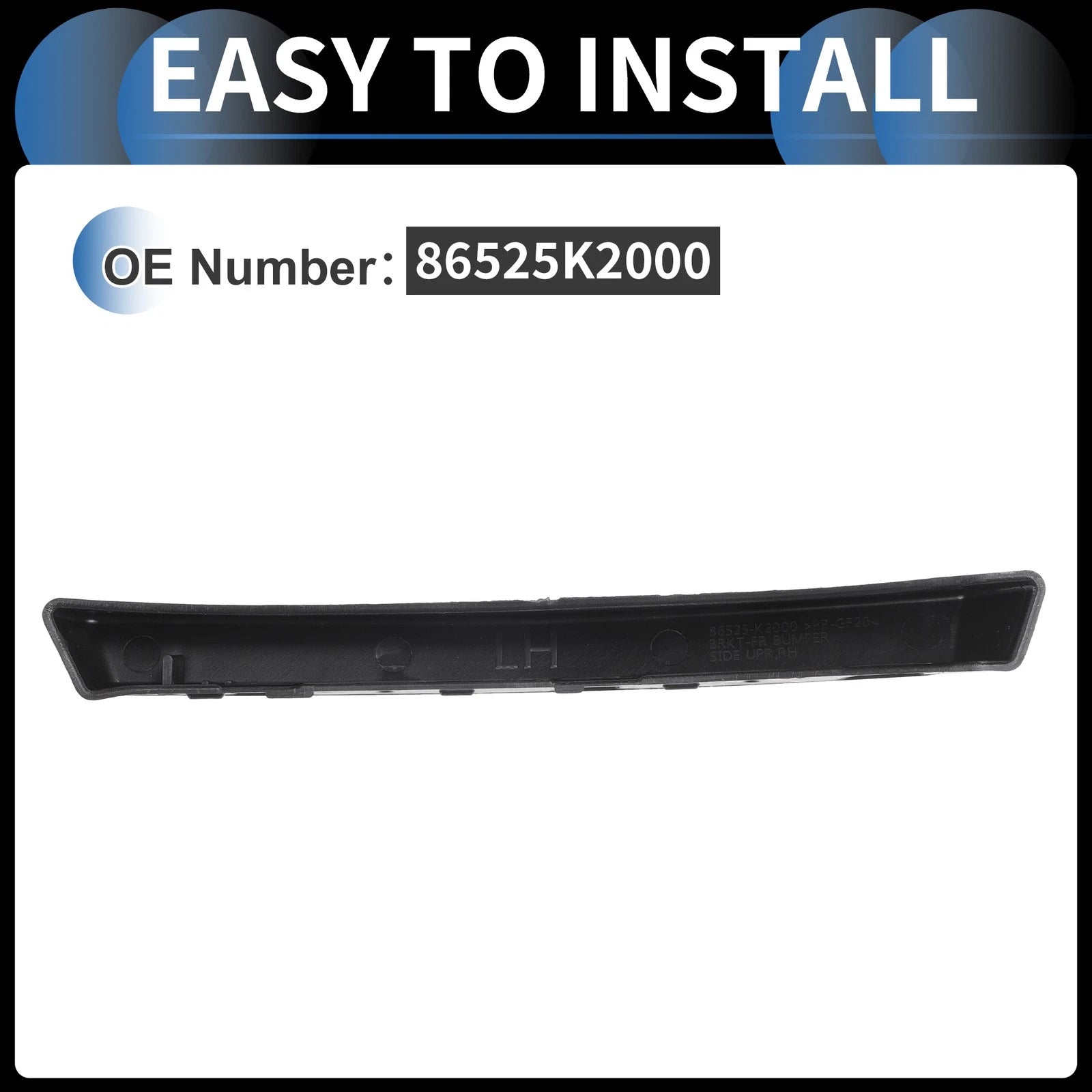 1pc Left Front Bumper Retainer Bracket No. 86525K2000 for Hyundai Venue (2020–2023)