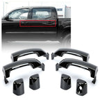 Set of 4 Glossy Black Painted Door Handles for Toyota Tundra Sequoia (2011–2019)