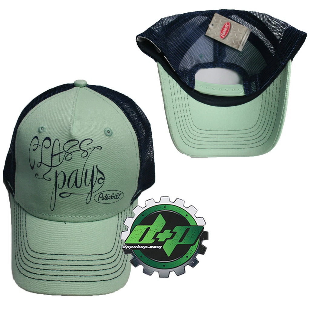 Peterbilt Baseball Cap Hat with Navy Mesh (Mint)