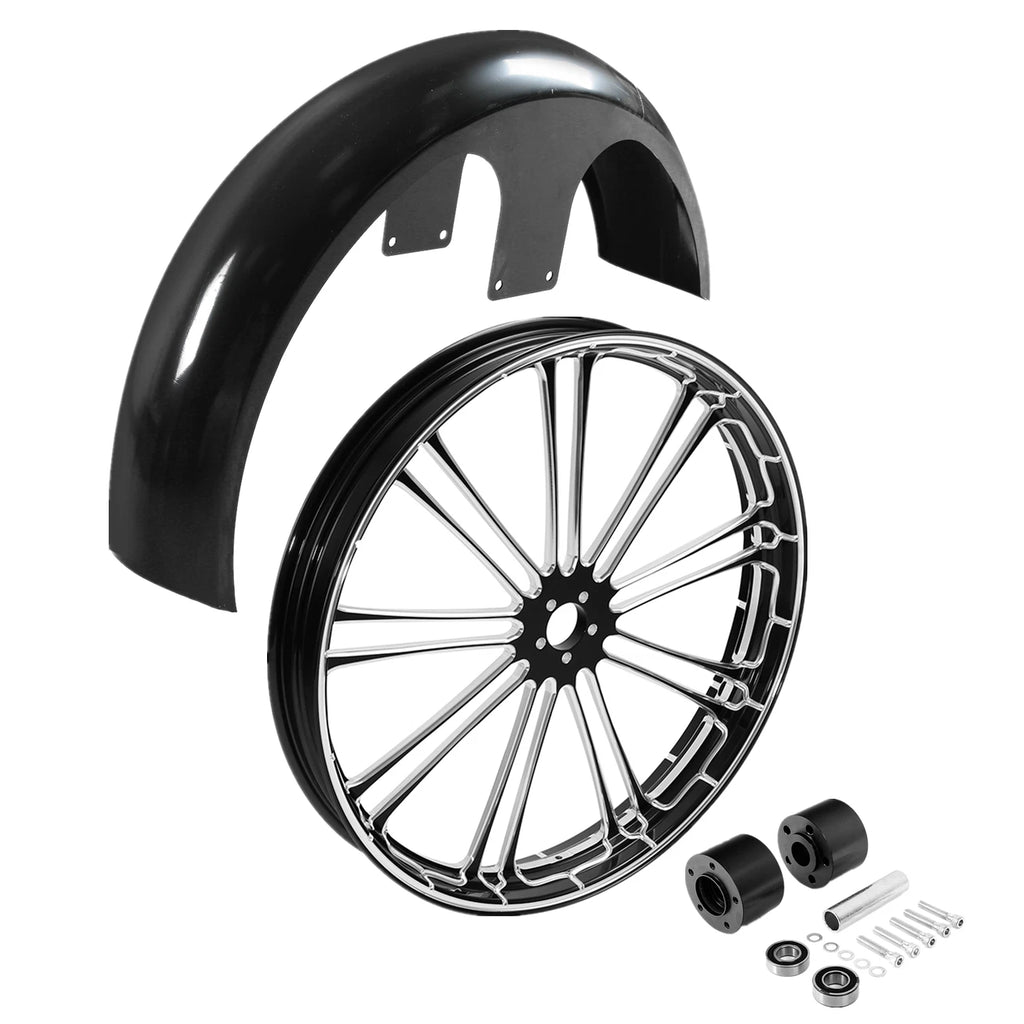 26" Front Wheel Rim Dual Disc Hub & Fender for Harley Touring Road Glide (2008–2025)