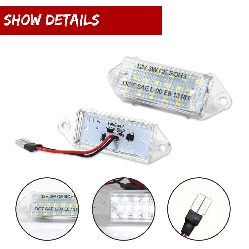 18-SMD LED 6000K License Plate Light for Mitsubishi Lancer Evolution (2003–2017)